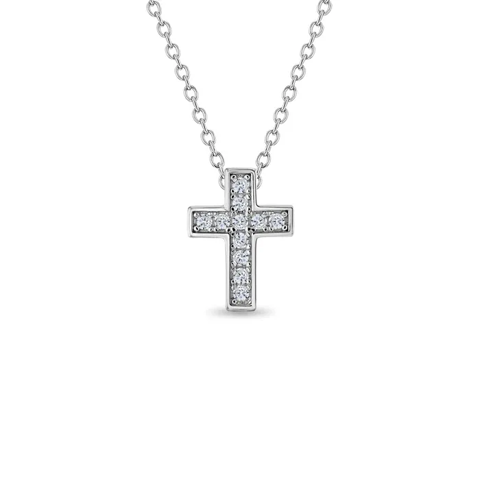 Kids Necklaces Pendants Necklaces Clear CZ Cross Kids Childrens Girls PendantNecklace Chain Through Sterling Silver Kids Necklaces Pendants Necklaces Clear CZ Cross Kids Childrens Girls PendantNecklace Chain Through Sterling Silver
