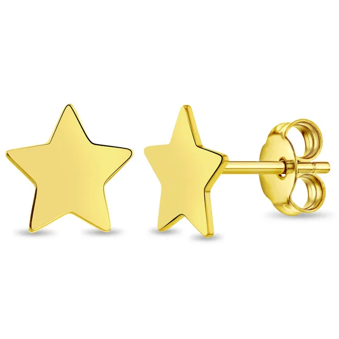 Kids Stud Earrings Earrings 14k Gold Polished Star Kids Childrens Girls Earrings Kids Stud Earrings Earrings 14k Gold Polished Star Kids Childrens Girls Earrings