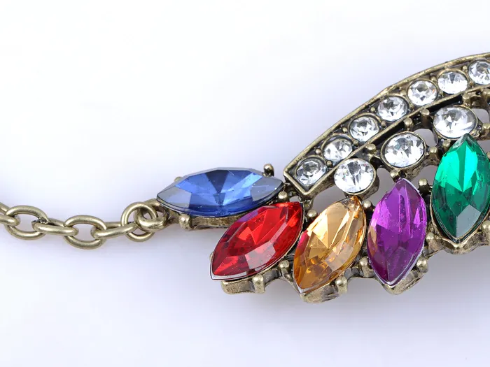 Multicoloured Tribal Rainbow Feather Winged Necklace Alilang Necklaces Multicoloured Tribal Rainbow Feather Winged Necklace Alilang Necklaces
