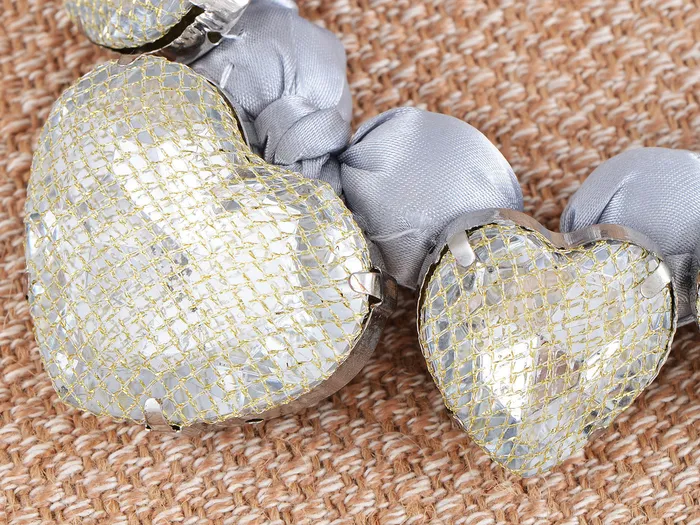 Necklaces Alilang Champagne Nude Satin Fabric Heart Shaped Gems Wrap Necklace Necklaces Alilang Champagne Nude Satin Fabric Heart Shaped Gems Wrap Necklace