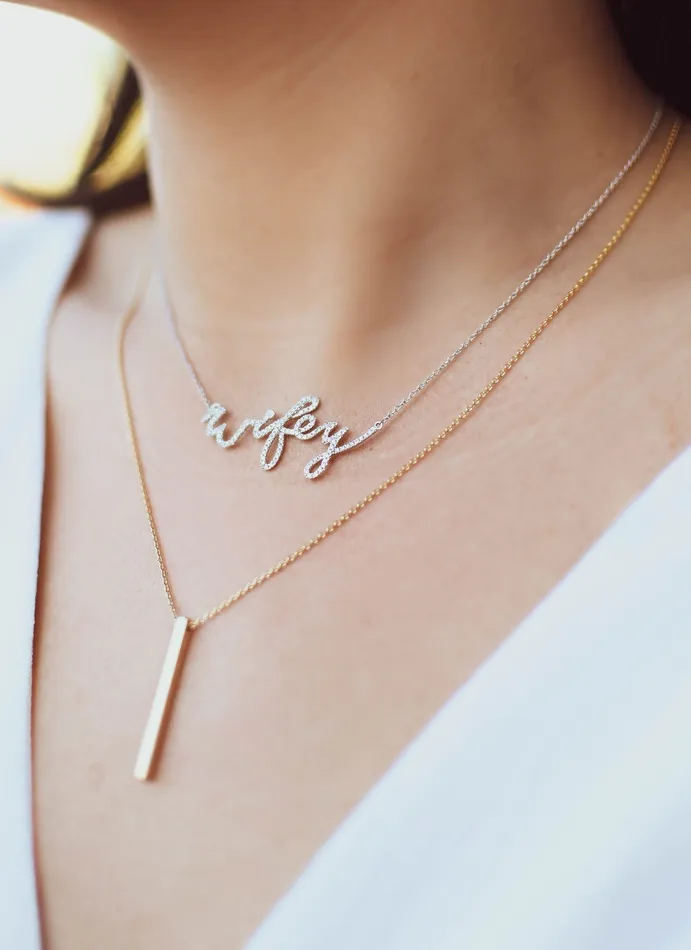Necklaces Diamond Wifey Necklace Ricco
