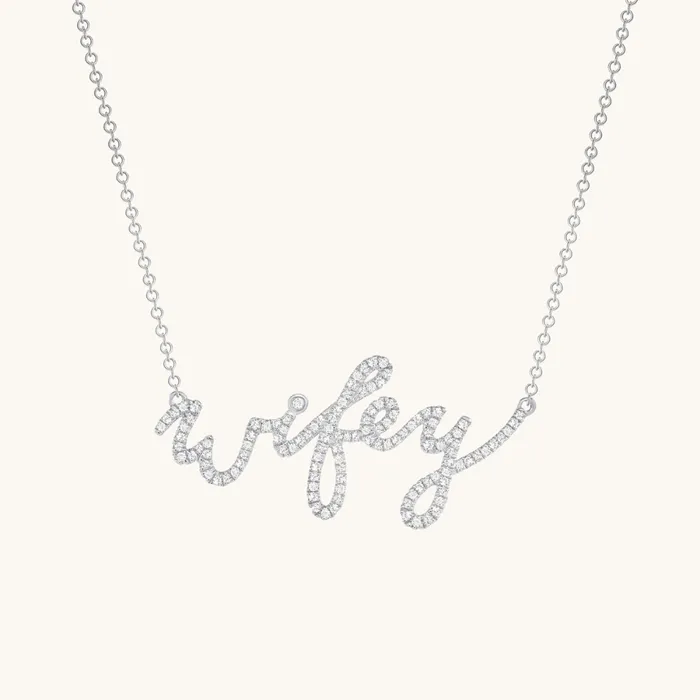 Necklaces Diamond Wifey Necklace Ricco
