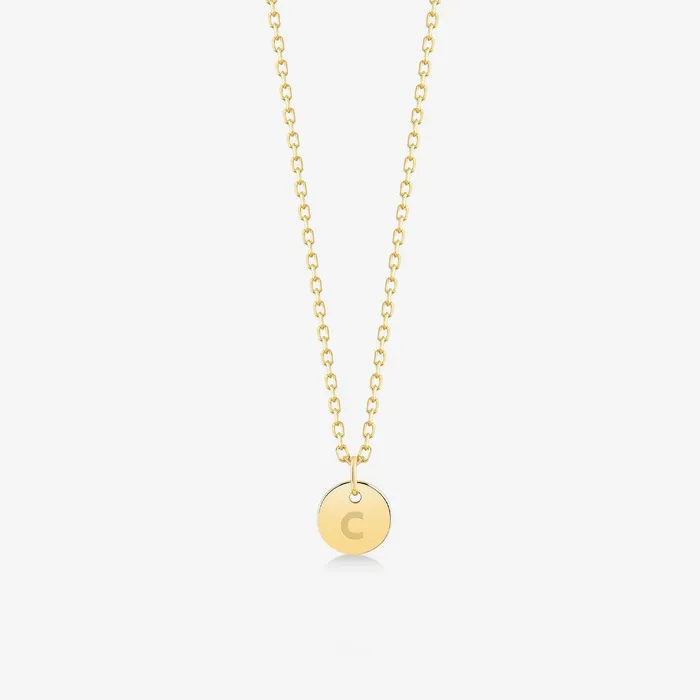Necklaces Gelin Diamond Engravable Coin Necklace
