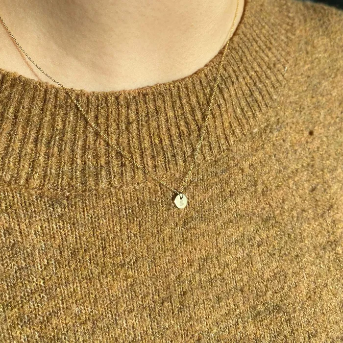 Necklaces Gelin Diamond Engravable Coin Necklace