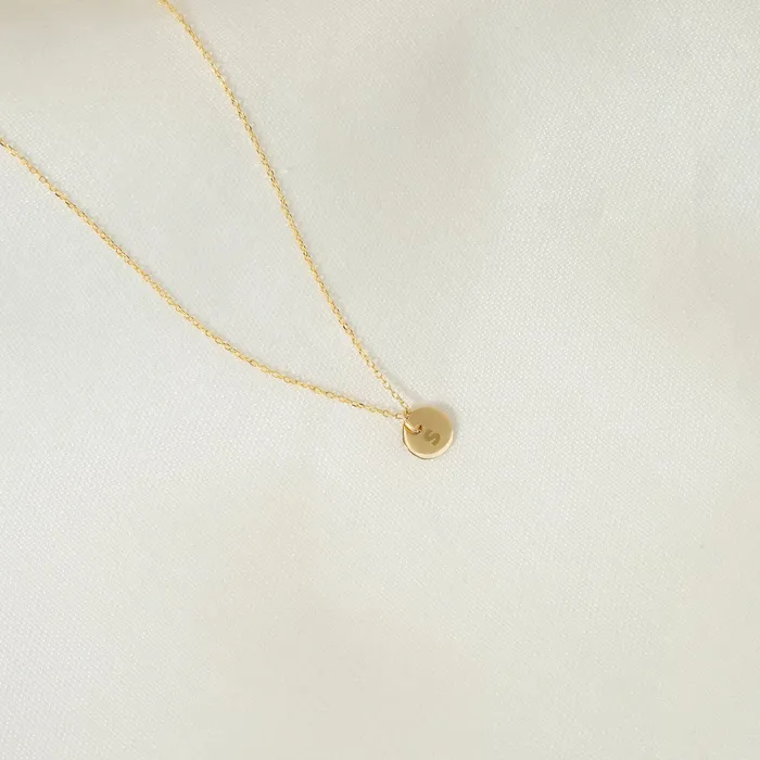 Necklaces Gelin Diamond Engravable Coin Necklace