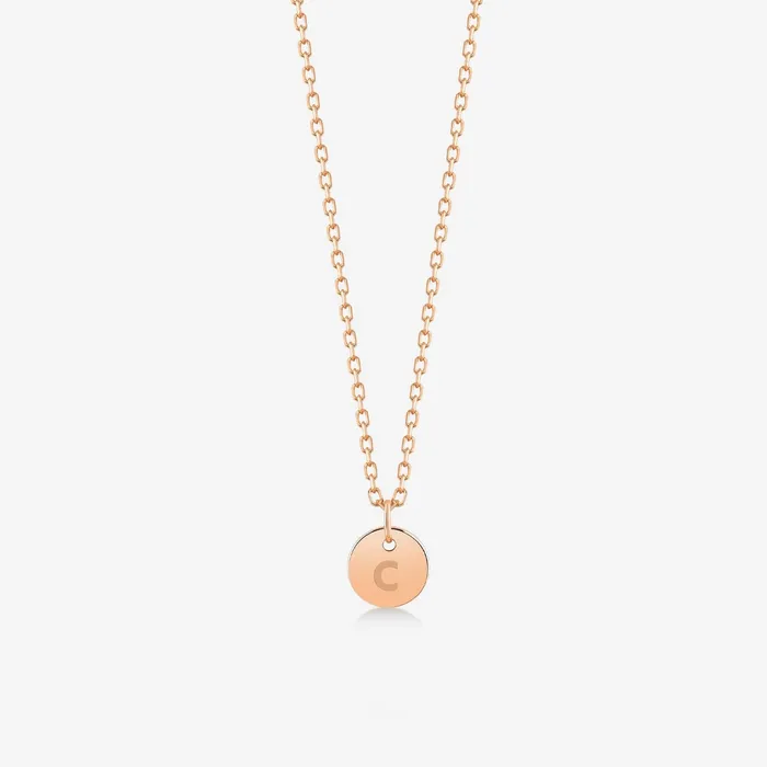 Necklaces Gelin Diamond Engravable Coin Necklace