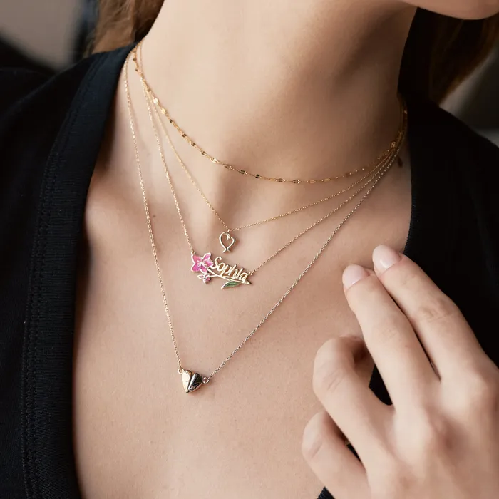 Necklaces Gelin Diamond Mini Diamond Heart Necklace