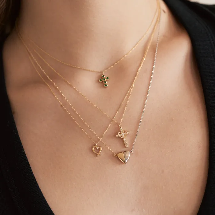 Necklaces Gelin Diamond Mini Diamond Heart Necklace