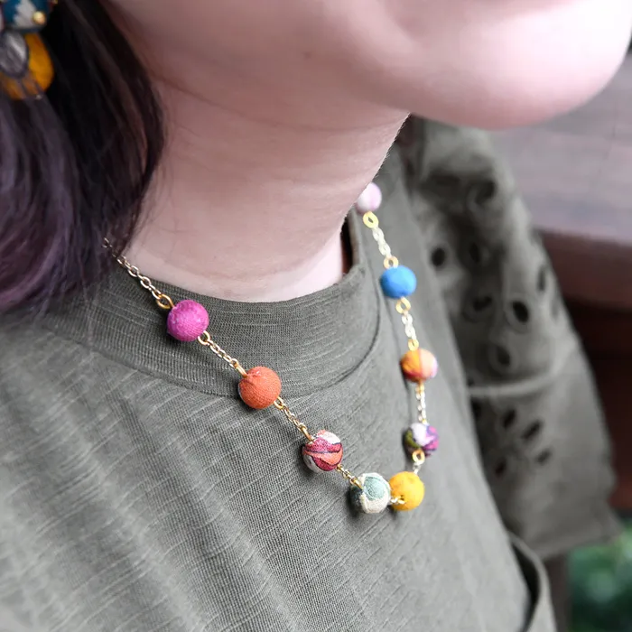 Necklaces Kantha Cleo Necklace WorldFinds