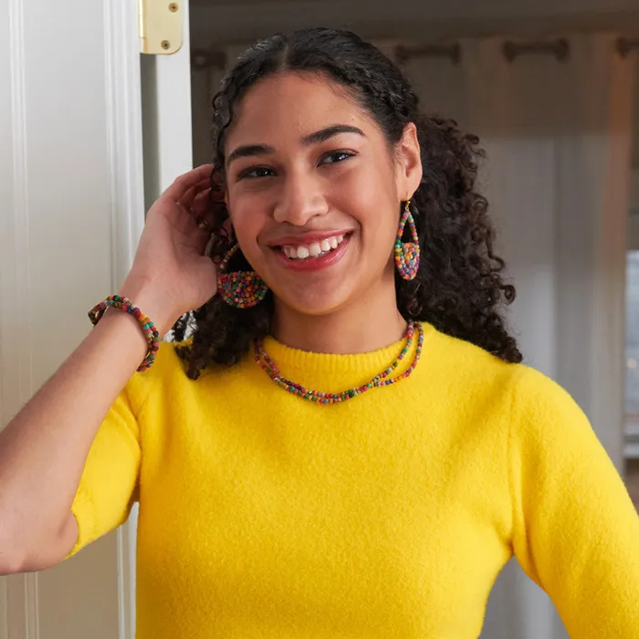 Necklaces Kantha Milieu Double Strand Necklace WorldFinds