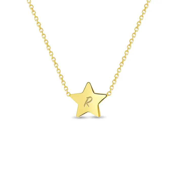 Necklaces Kids Final Sale 14k Gold Flat Star Womens Necklace