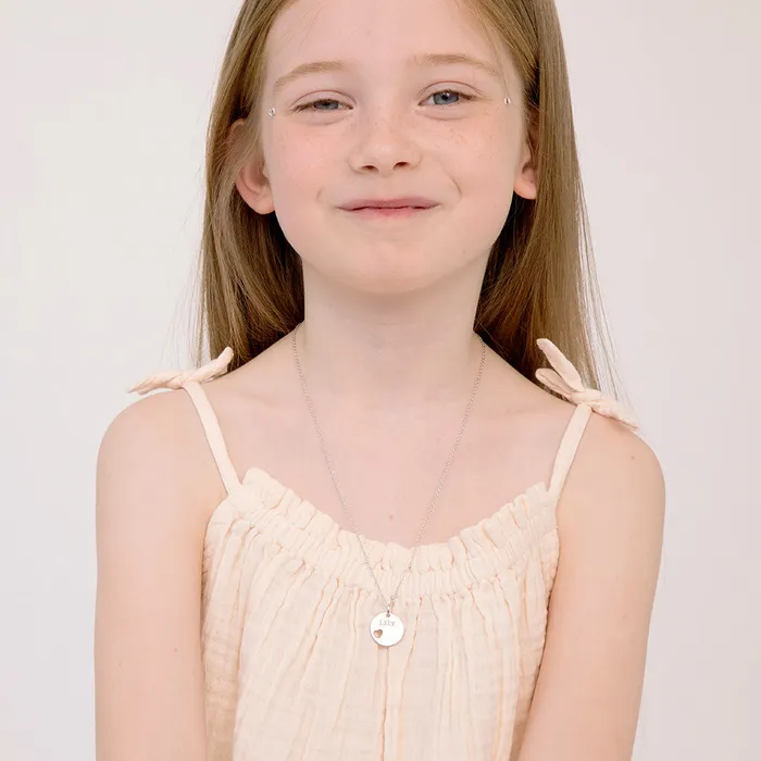 Necklaces Kids Necklaces Pendants Mystical Heart Kids Childrens Girls PendantNecklace With Charms Sterling Silver