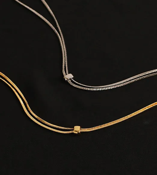 Necklaces Refined by AnnaKaci Adjustable Clasp Long Chain Necklace