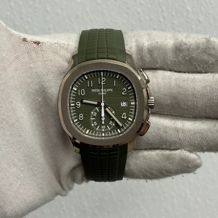 Patek Philippe Aquanaut 42mm Green Dial Watch Ref 5968G010 Happy Jewelers Watches Patek Philippe Aquanaut 42mm Green Dial Watch Ref 5968G010 Happy Jewelers Watches