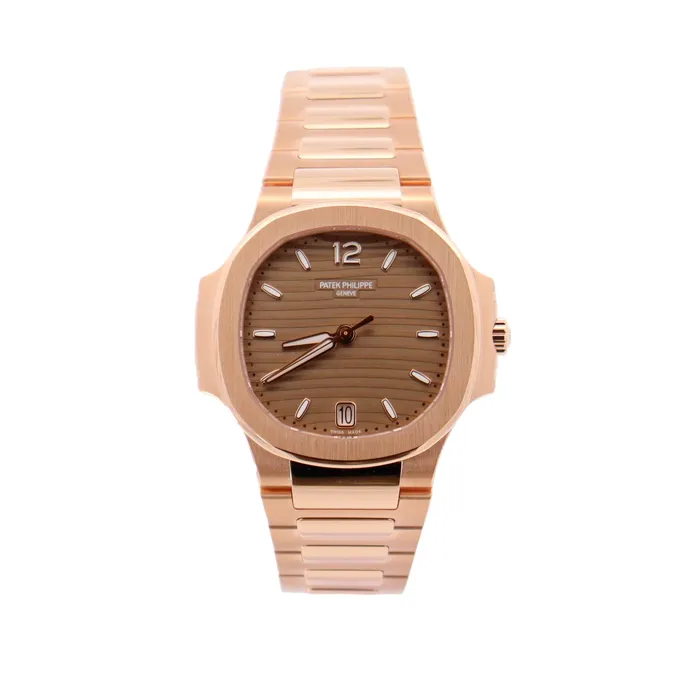 Patek Philippe Nautilus Rose Gold 35mm Champagne Stick Dial Watch Reference 71181R010 Happy Jewelers Watches Patek Philippe Nautilus Rose Gold 35mm Champagne Stick Dial Watch Reference 71181R010 Happy Jewelers Watches