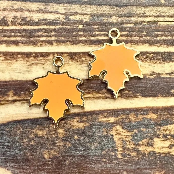 Premium Pewter Necklaces BCB0687 Gold Plated And Acrylic Maple Leaf Pendant Orange 19x24mm Pkg 2 Premium Pewter Necklaces BCB0687 Gold Plated And Acrylic Maple Leaf Pendant Orange 19x24mm Pkg 2
