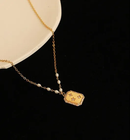 Refined by AnnaKaci Necklaces Starry Sky Gold Pendant Necklace