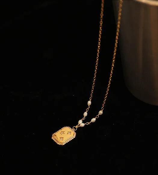 Refined by AnnaKaci Necklaces Starry Sky Gold Pendant Necklace