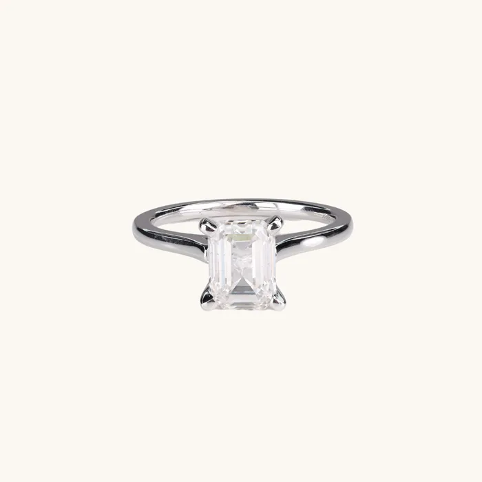 Rings Happy Jewelers 208 Emerald Lab Diamond Engagement Ring