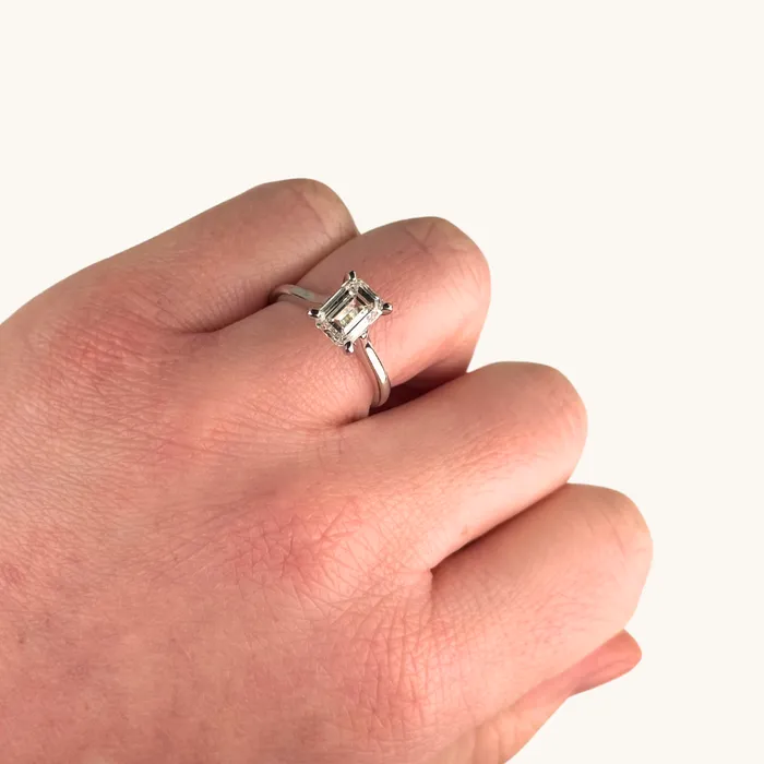 Rings Happy Jewelers 208 Emerald Lab Diamond Engagement Ring