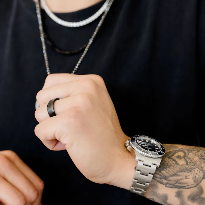 Rings Happy Jewelers Black Tungsten Band
