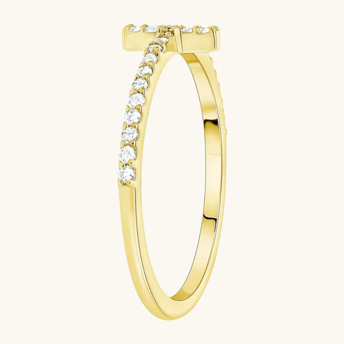 Rings Happy Jewelers Thin Diamond Cross Ring