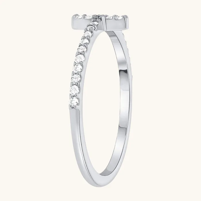 Rings Happy Jewelers Thin Diamond Cross Ring