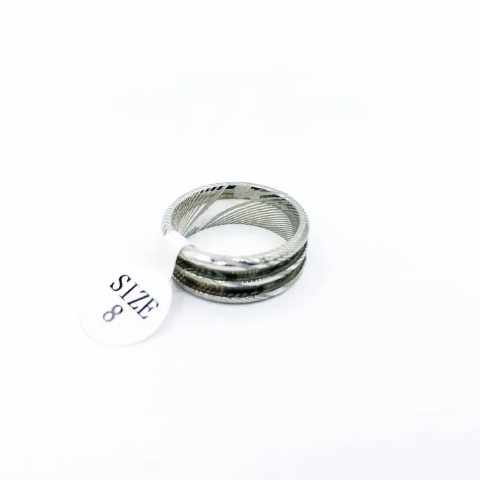 Rings Patrick Adair Supplies 5 Pack Damascus Steel DoubleChannel Ring Blanks