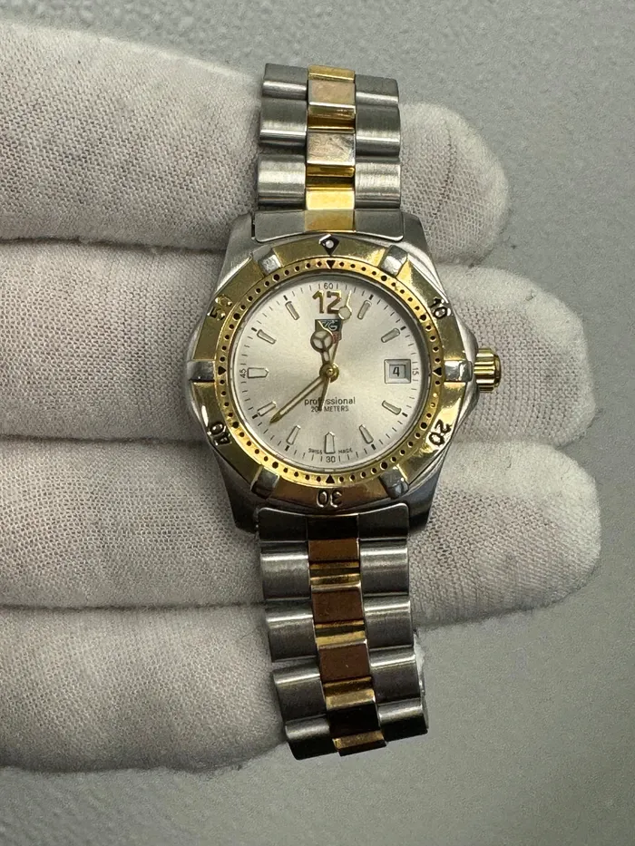 Rings Tag Heuer Lady Professional Two Tone Stainless Steel Yellow Gold 27mm Silver Stick Dial Watch Happy Jewelers Rings Tag Heuer Lady Professional Two Tone Stainless Steel Yellow Gold 27mm Silver Stick Dial Watch Happy Jewelers