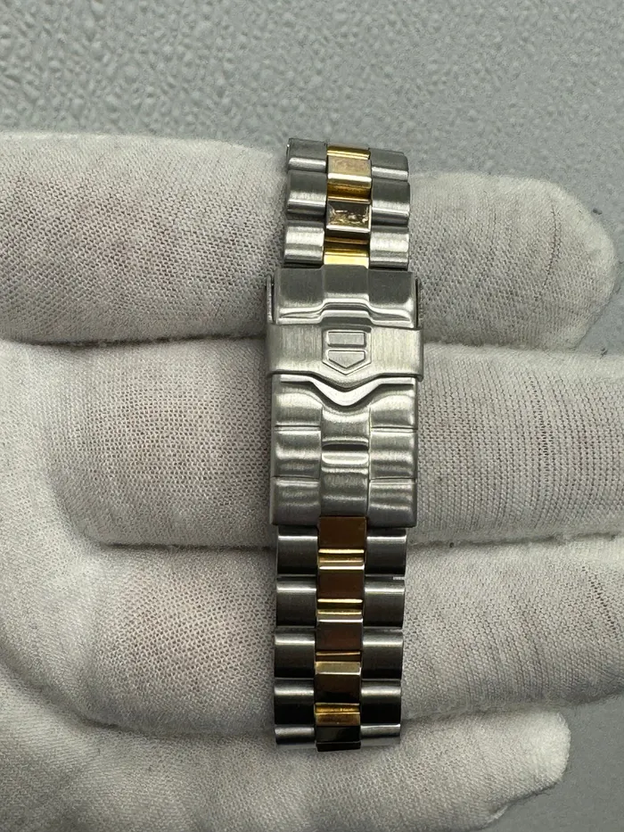 Rings Tag Heuer Lady Professional Two Tone Stainless Steel Yellow Gold 27mm Silver Stick Dial Watch Happy Jewelers