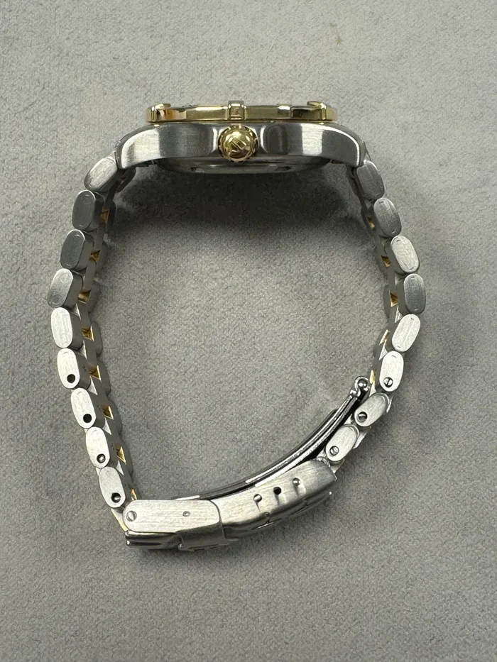 Rings Tag Heuer Lady Professional Two Tone Stainless Steel Yellow Gold 27mm Silver Stick Dial Watch Happy Jewelers
