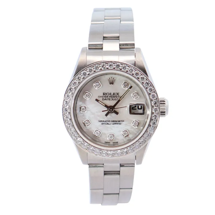Rolex Datejust 26mm MOP Dial Watch Ref 69160 Happy Jewelers Watches