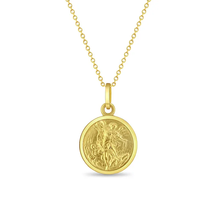 Saint Michael Medal ToddlerKids Pendant Necklace Religious Gold Flashed Sterling Silver Baby Pendants Necklaces Necklaces Saint Michael Medal ToddlerKids Pendant Necklace Religious Gold Flashed Sterling Silver Baby Pendants Necklaces Necklaces
