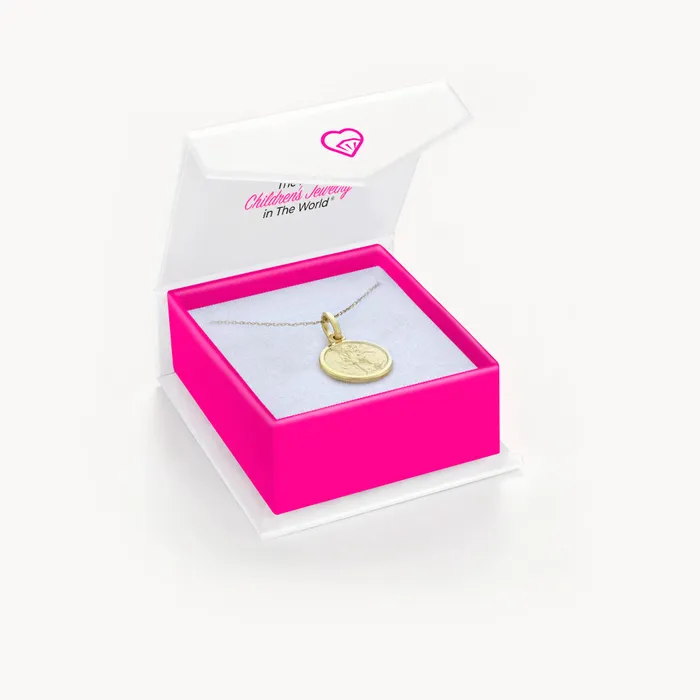 Saint Michael Medal ToddlerKids Pendant Necklace Religious Gold Flashed Sterling Silver Baby Pendants Necklaces Necklaces