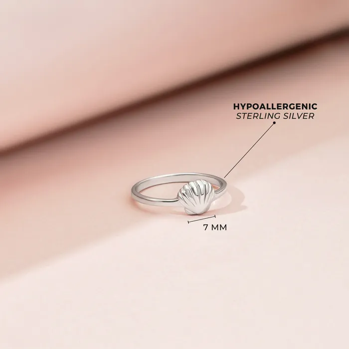 Shell Womens Ring Sterling Silver Womens Rings Rings