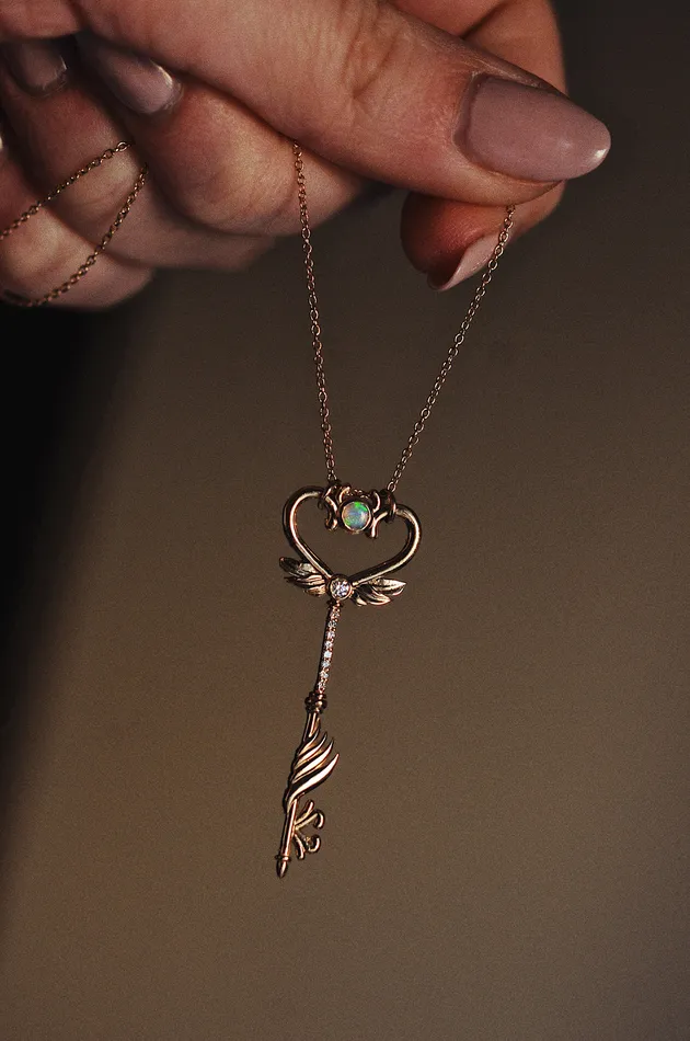 Sofia Zakia Key to My Heart Necklace Necklaces