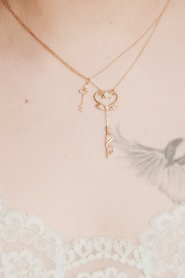 Sofia Zakia Key to My Heart Necklace Necklaces