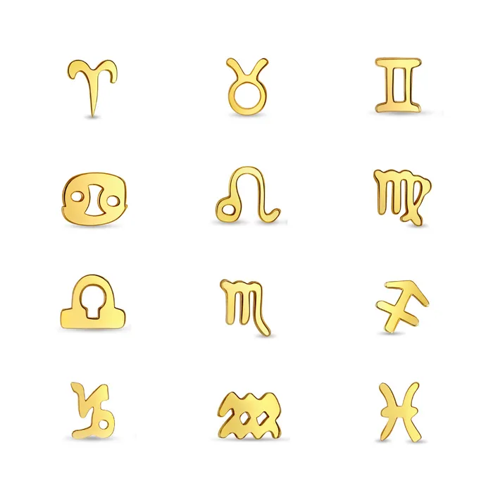 Split 14k Gold Dainty Taurus Zodiac Baby Toddler Kids Earrings Safety Screw Back Earrings