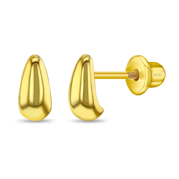 Tiny Teardrop Kids Childrens Girls Earrings Screw Back Gold Plated Sterling Silver Kids Screw Back Earrings Earrings Tiny Teardrop Kids Childrens Girls Earrings Screw Back Gold Plated Sterling Silver Kids Screw Back Earrings Earrings