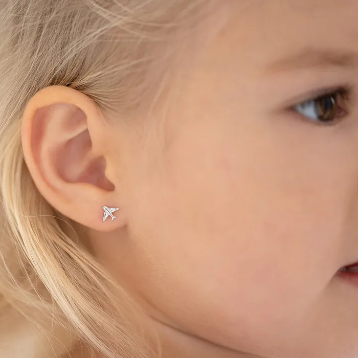 Tiny Traveler Kids Childrens Girls Earrings Screw Back Sterling Silver Baby Screw Back Earrings Earrings