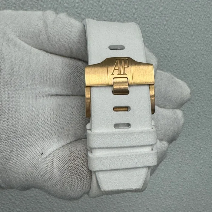 Watches Audemars Piguet Royal Oak Offshore 44mm White Dial Watch Ref 24608OROOA010CA01 Happy Jewelers Watches Audemars Piguet Royal Oak Offshore 44mm White Dial Watch Ref 24608OROOA010CA01 Happy Jewelers