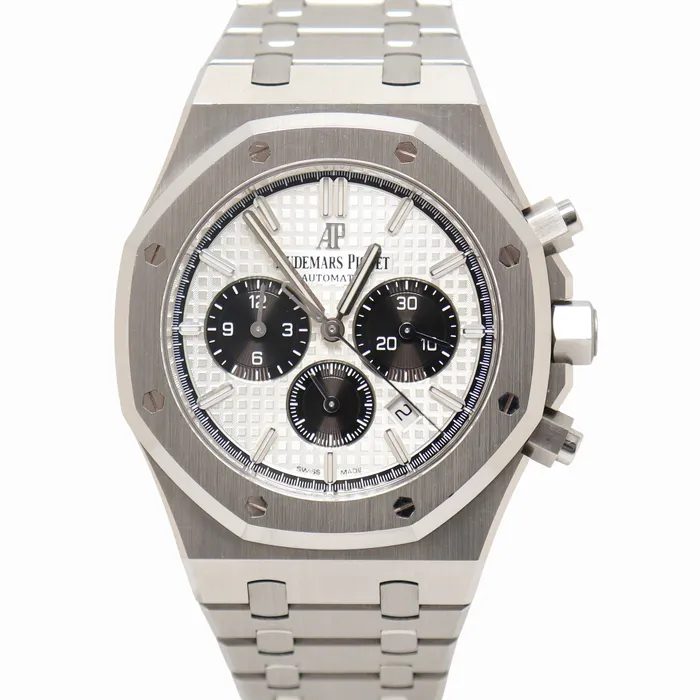 Watches Happy Jewelers Audemars Piguet Royal Oak 41mm White Dial Watch Ref 26331STOO1220ST03