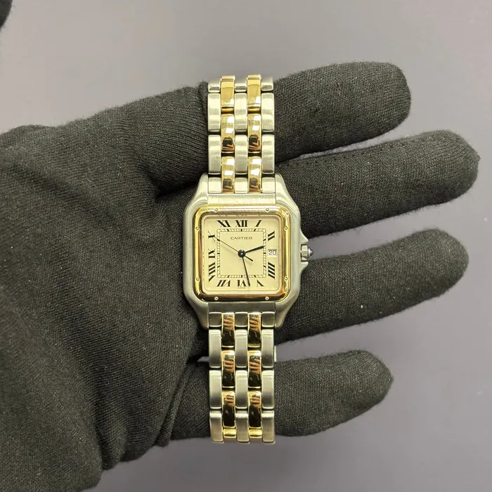 Watches Happy Jewelers Cartier Panthere 31mm Ivory Roman Dial Watch Ref W25027B6 Watches Happy Jewelers Cartier Panthere 31mm Ivory Roman Dial Watch Ref W25027B6