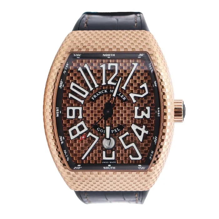 Watches Happy Jewelers Franck Muller Vanguard 43mm Gold Dial Watch Ref V 45 SC DT