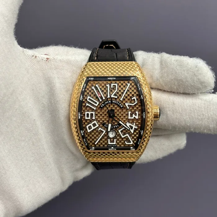 Watches Happy Jewelers Franck Muller Vanguard 43mm Gold Dial Watch Ref V 45 SC DT Watches Happy Jewelers Franck Muller Vanguard 43mm Gold Dial Watch Ref V 45 SC DT