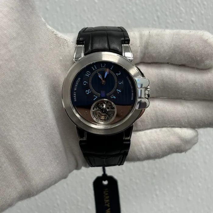 Watches Happy Jewelers Harry Winston Ocean 44mm Blue Dial Watch Ref OCEATO44WW002 Watches Happy Jewelers Harry Winston Ocean 44mm Blue Dial Watch Ref OCEATO44WW002