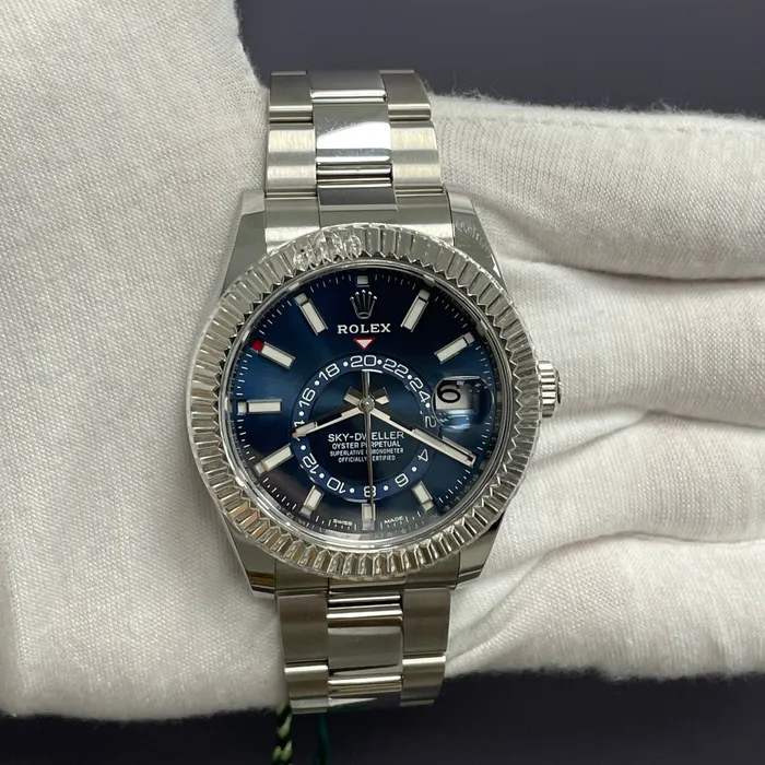 Watches Happy Jewelers Rolex SkyDweller 42mm Blue Dial Watch Ref 326934 Watches Happy Jewelers Rolex SkyDweller 42mm Blue Dial Watch Ref 326934
