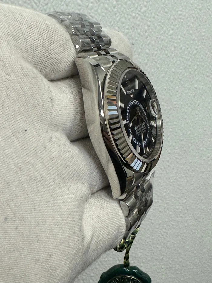 Watches Happy Jewelers Rolex SkyDweller Stainless Steel 42mm Blue Stick Dial Watch Reference 336934