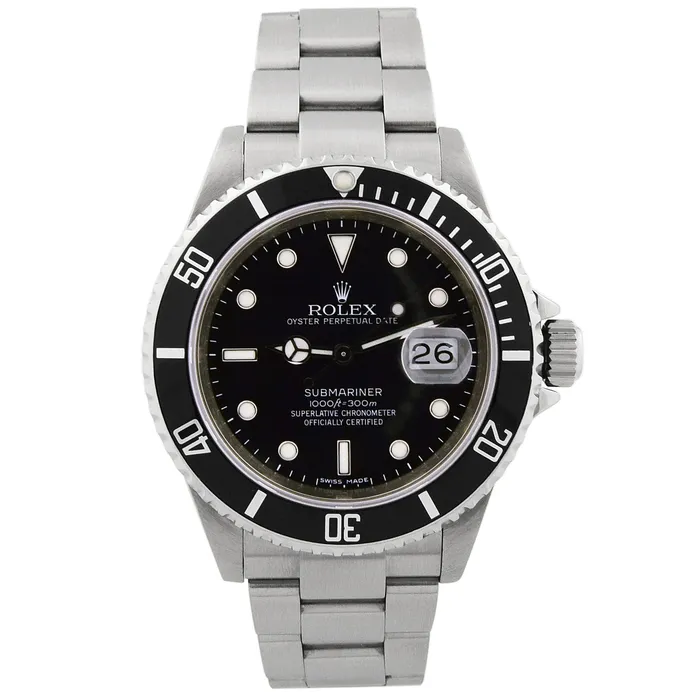 Watches Happy Jewelers Rolex Submariner 40mm Black Dial Watch Ref 16610