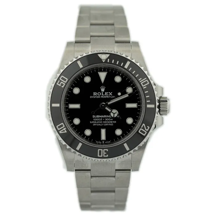 Watches Happy Jewelers Rolex Submariner 41mm Black Dial Watch Ref 124060